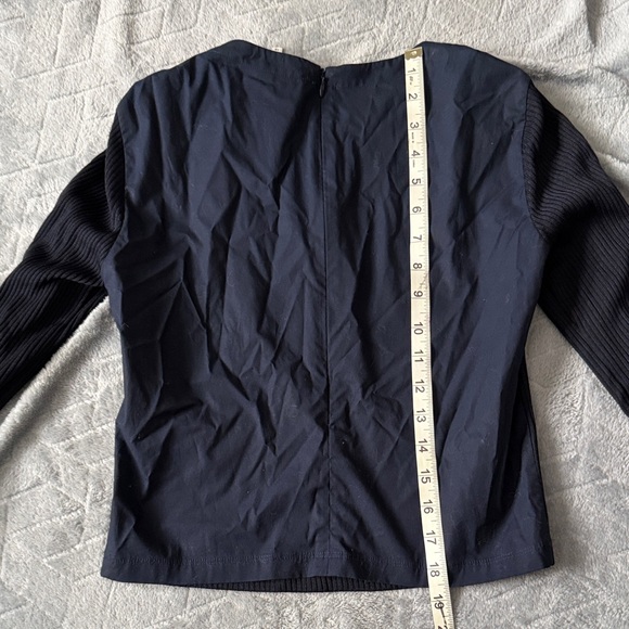 3.1 Phillip Lim Blue Long-Sleeve Top with Pearl Details—Size XS - Picture 9 of 11